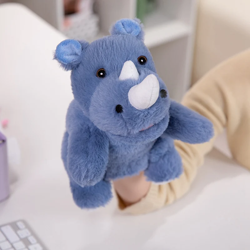 Wholesale soft kawaii stuffed cartoon wild animal plush  Hand Puppets For Toddlers