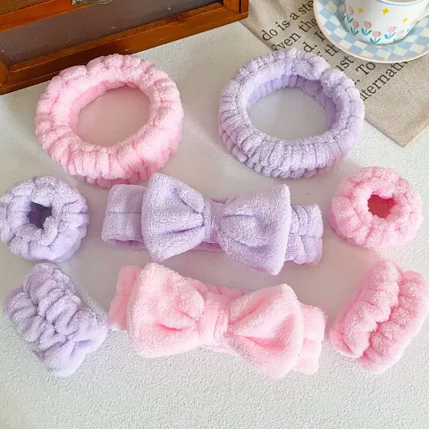 Pakcare 2024 New Arrived Soft Spa hair band Fluffy Makeup Headbands Slumber Party Supplies Headband for Washing Face