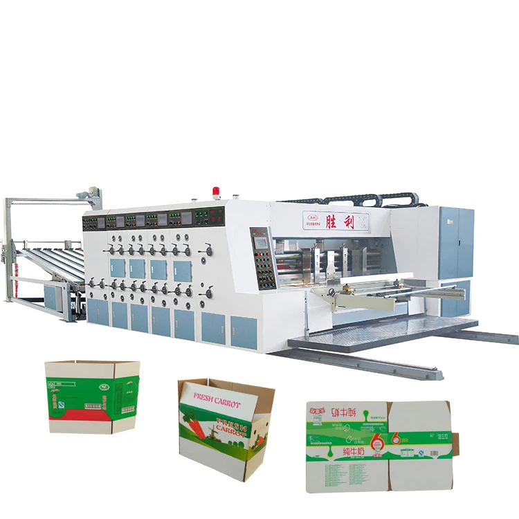 Flexo гофрированная Автоматическая 4-цветная флексографская печатная машина для картонной коробки