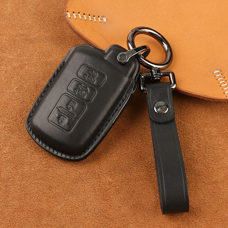 SweetPig Leather Car Key Case Keys Full Cover Protection Shell Bag for Toyota Highlander RAV4 Camry Corolla