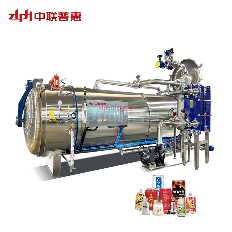 automatic horizontal food sterilizer water spray retort autoclave ready meal sterilizer