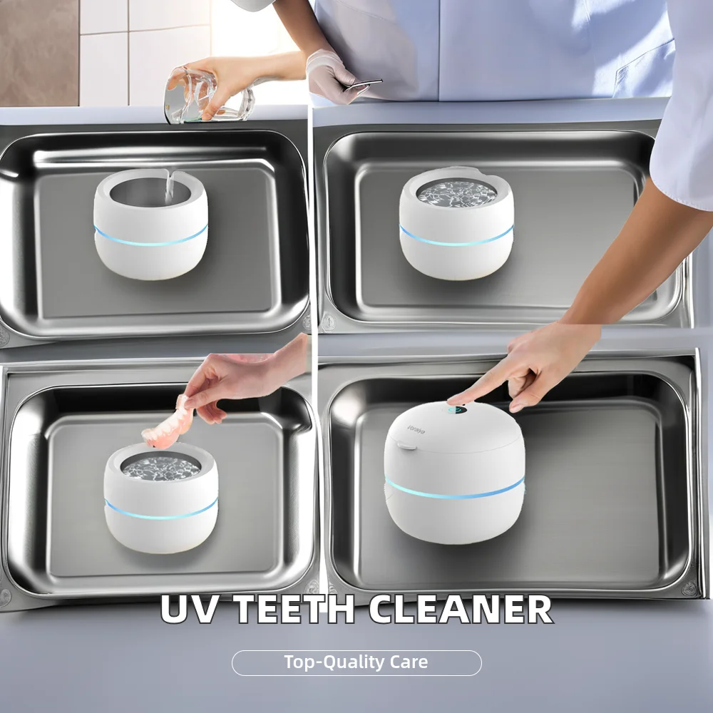 Professional digital ultrasonic denture cleaner can replace dental floss water floss tongue scraper FREE sample  OEM/ODM