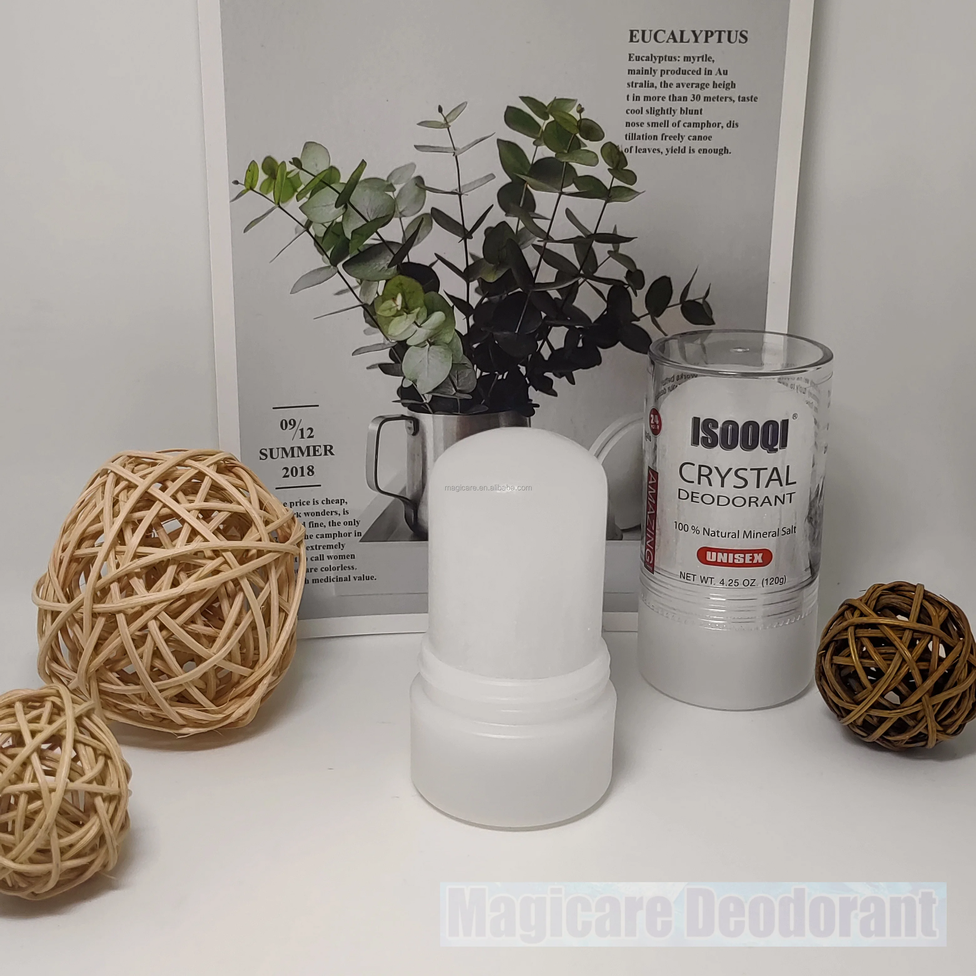 Magicare 120G Alum Stick Potassium Alum Block Antiperspirant Stone Deodorant Natural Mineral Salt Underarm Varilla de alumbre