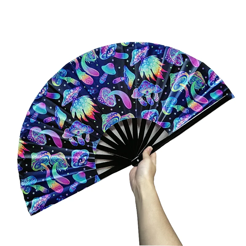Custom design printed 13 inch large folding hand fan for events