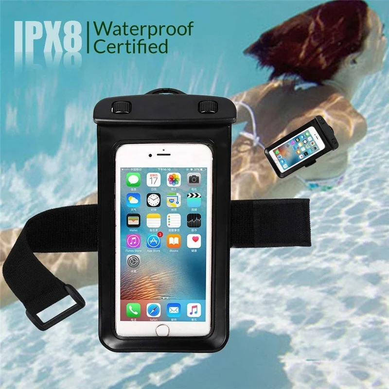 YEFFO Waterproof Phone Pouch , Universal IPX8 Waterproof Case Underwater Protective Dry Bag