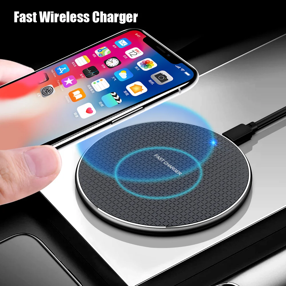  Беспроводное зарядное устройство Qi 18 Вт приемник для iPhone Xs Max X 8 Plus быстрая зарядка Samsung Note 9 S10 sans
