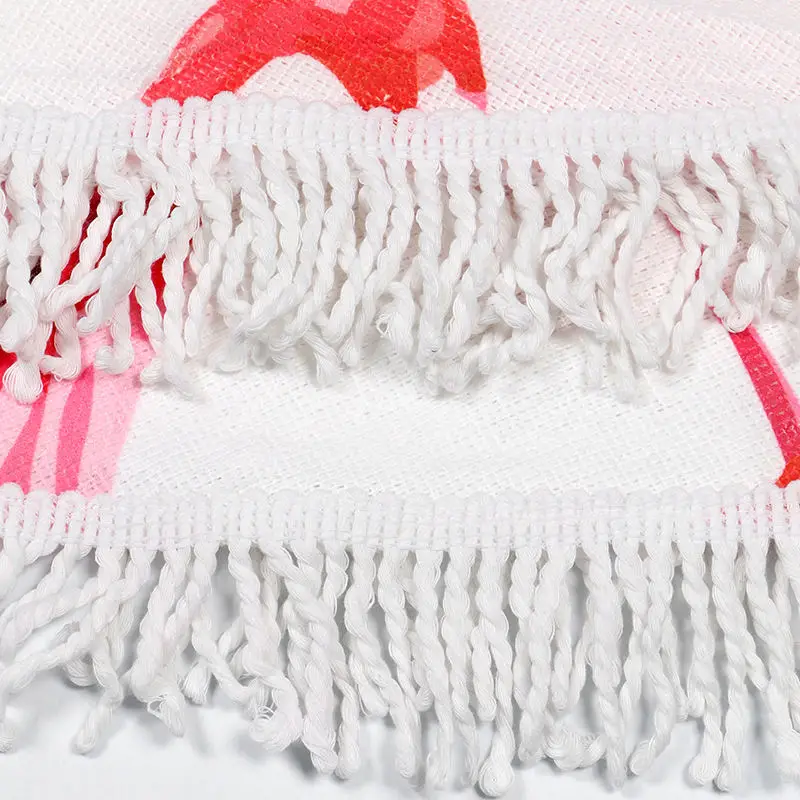 Summer Strong Water Absorption Recycled Polyester Round Beach Towel Round Microfiber Beach Towel