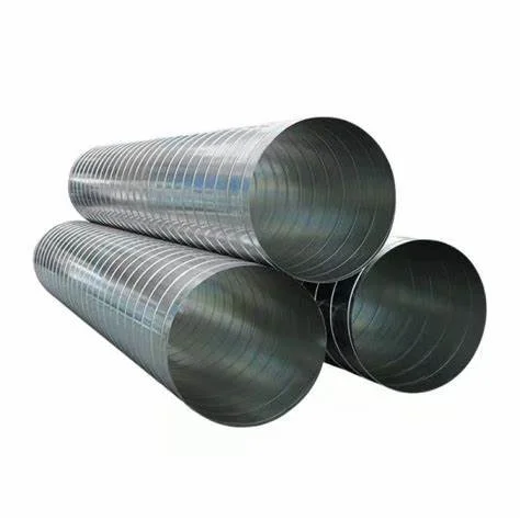 Galvanized Steel Spiral Duct Outdoor Ventilation Wind Tube Aluminum Foil Wood Factories Hospitals Gyms Parks Dining Areas
