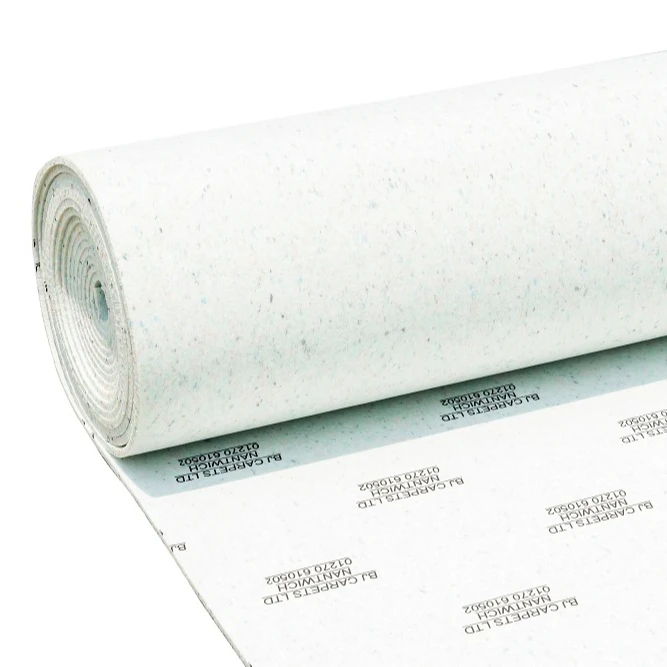 Восстановленная память, переработанная губка, односторонняя Нетканая ткань или полиэтиленовая пленка, подложка для ковра 10 мм