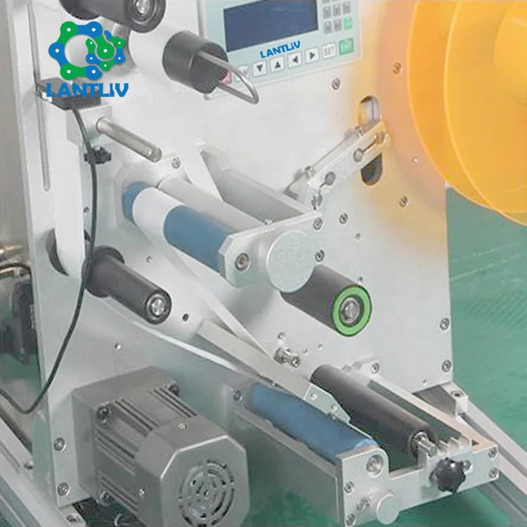SL-130 Round Bottle Label Applicator Machine Self Adhesive Semi Automatic Labeling Machine For Bottle Front And Back Labeling