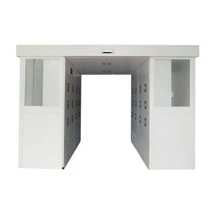 GMP Standard Automatic Roller Door Sliding Door Cargo Air Shower Room For Semiconductor Factory