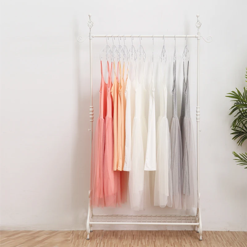 Newest Modern Style Metal Aluminum Height Adjustable Coat Clothes Rail Hanger Stand Drying Rack Hanging