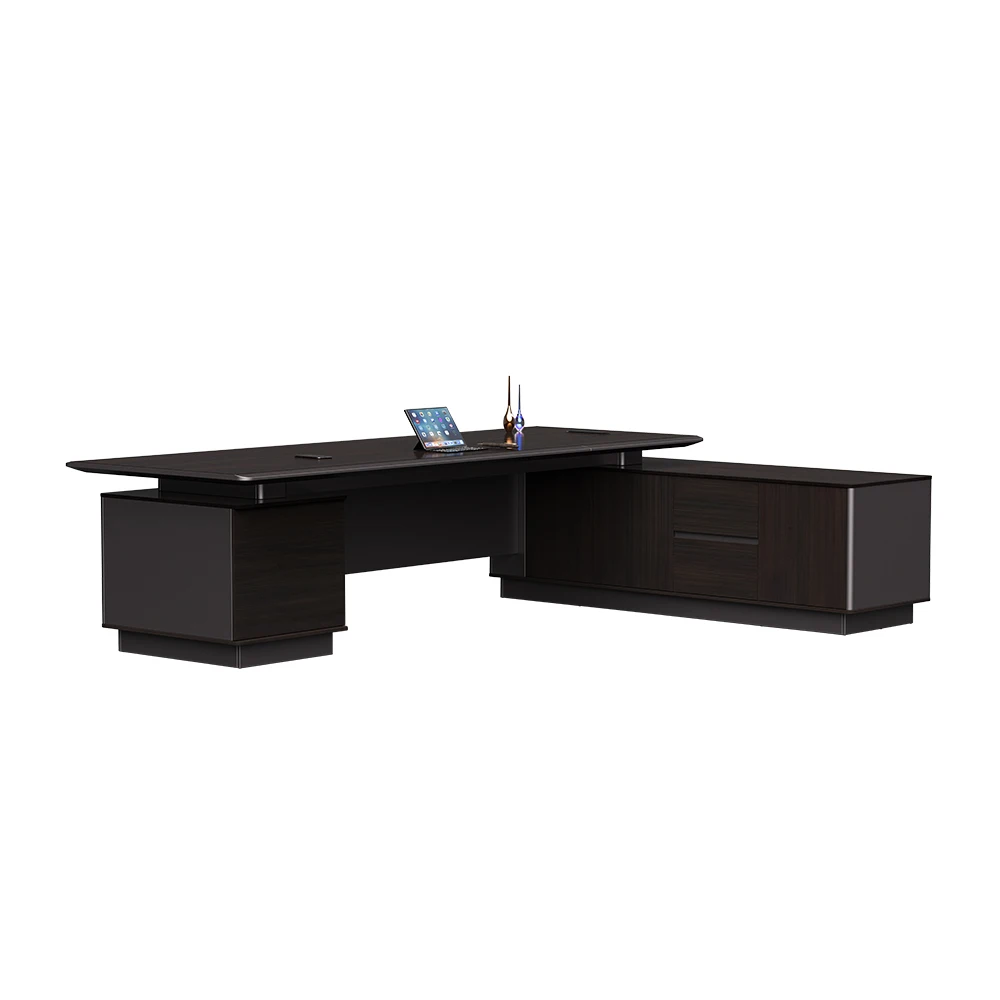 Коммерческая модная кожаная L-образная Таблица менеджера исполнительный компьютерный Генеральный директор современная офисная мебель дизайн стола