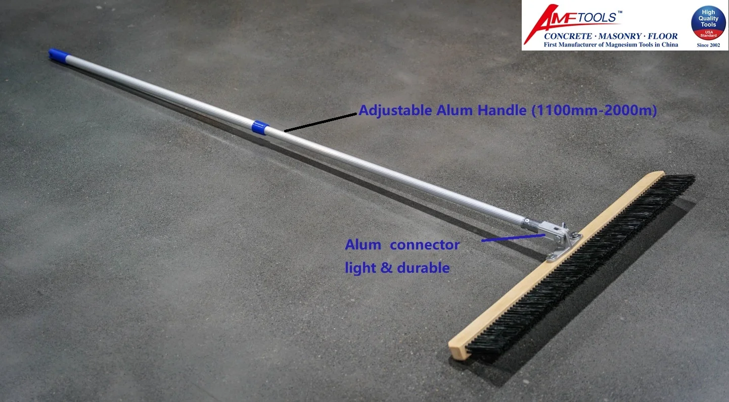 concrete cement pavement road metal broom finishing broom finishing touch flat tine