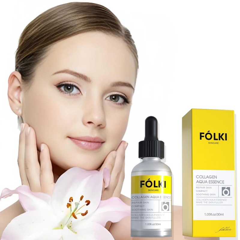 OEM Best Sell 30ml Moisturizing and hydrating Anti-wrinkle and Smooth collagen water light essence for  Women facial care