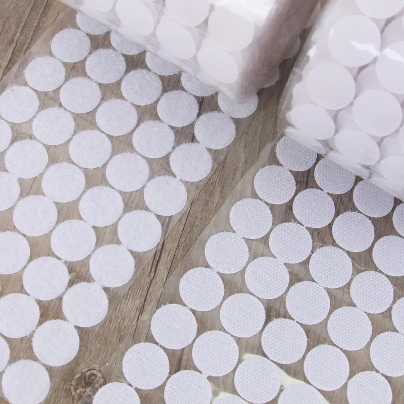 Wholesale High Quality Hook And Loop Round Self-adhesive Dots Square Sticky Back Hook And Loop Dot