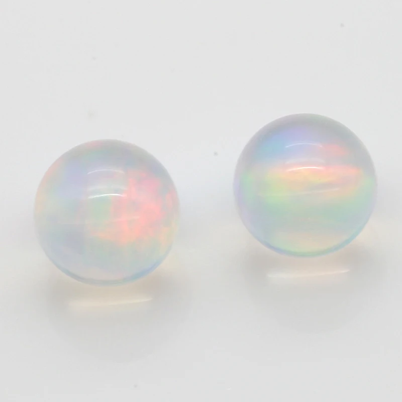 China Factory Price Ball Shape Resin Free Heat Resistant Opal Bead For Glass Crafts