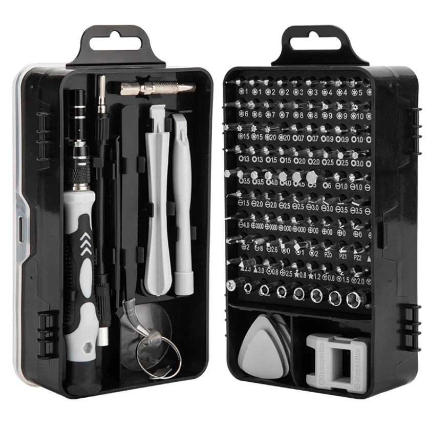 115 in 1 precision screwdriver set professional screwdriver bit set electronic mobile phone repair tool set wholesale