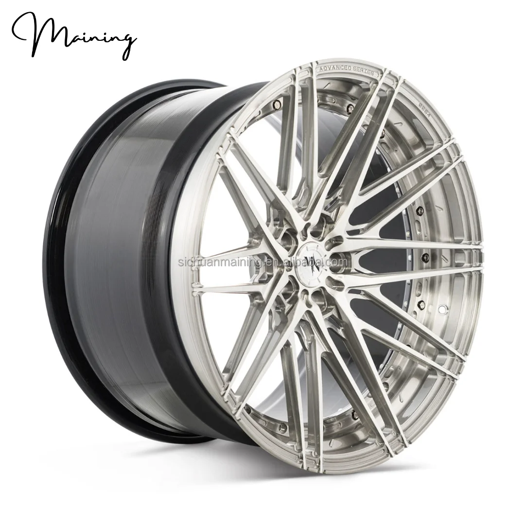 5x112 21x9 Front 21x10.5 Rear Forged Wheels Brushed Matte Gunmetal Wheels For BMW 8 Series M850i X drive 840d X drive