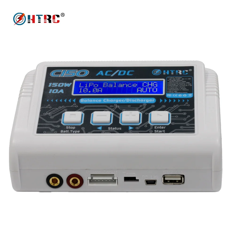 Новинка HTRC C150 AC/DC 150 Вт 10A умное балансирующее зарядное устройство с usb-портом для LiPo LiHV LiFe Lilon NiCd NiMh Pb батареи