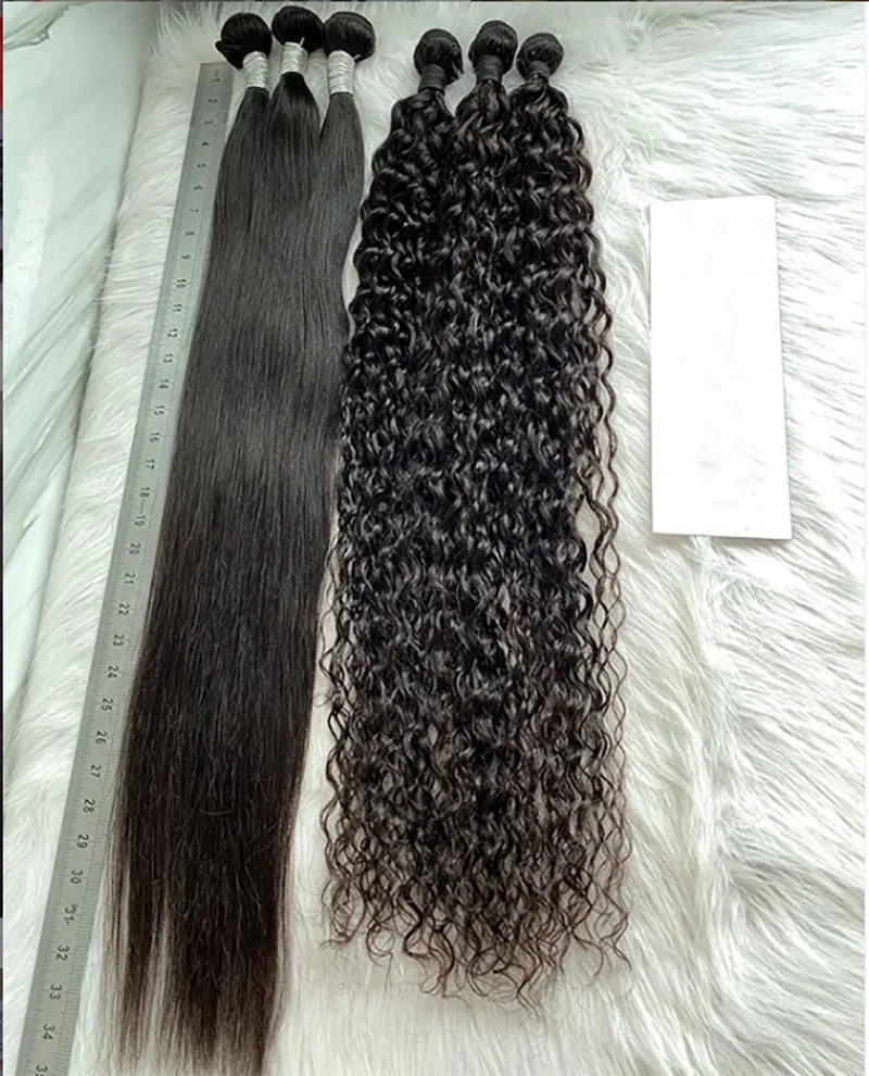 Malaysian Straight Human Hair100% Human Hair Extensions Natural Black Sunlight Remy Hair Weave Bundles 1/3/4 bundle with closure