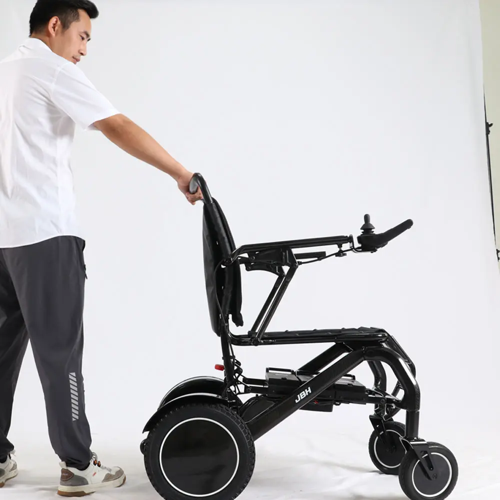 carbon fiber lithium battery Motorized majestic electric Wheelchair with batteries