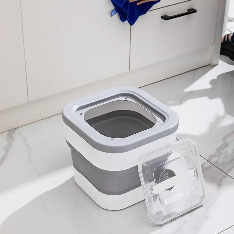 Reusable Silicone Folding Rice Bucket kitchen Plastic Rice Storage Box Cereal Container Foldable Storage containers Food Boxes