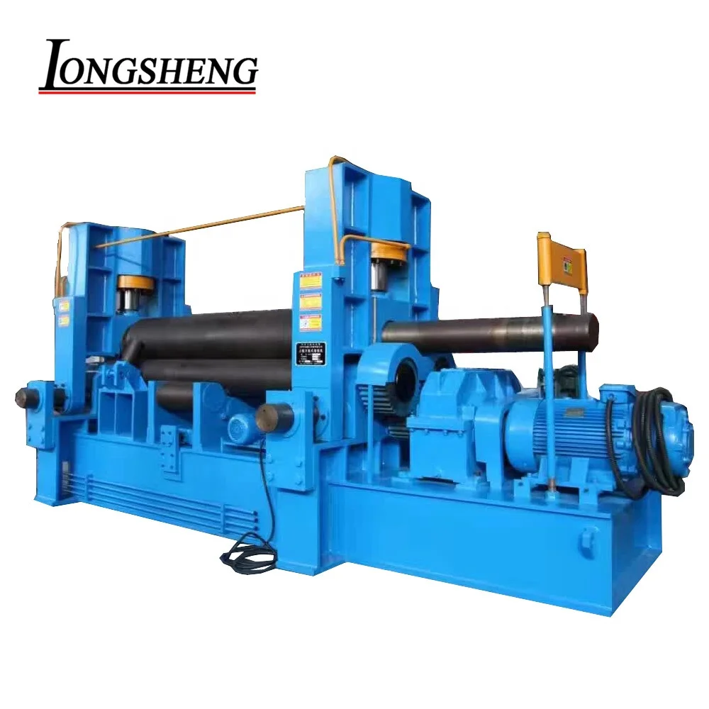  LONGSHENG W11S Серия 3 роликовый симметричный листовой металл скользящий станок Электрический листогибочный