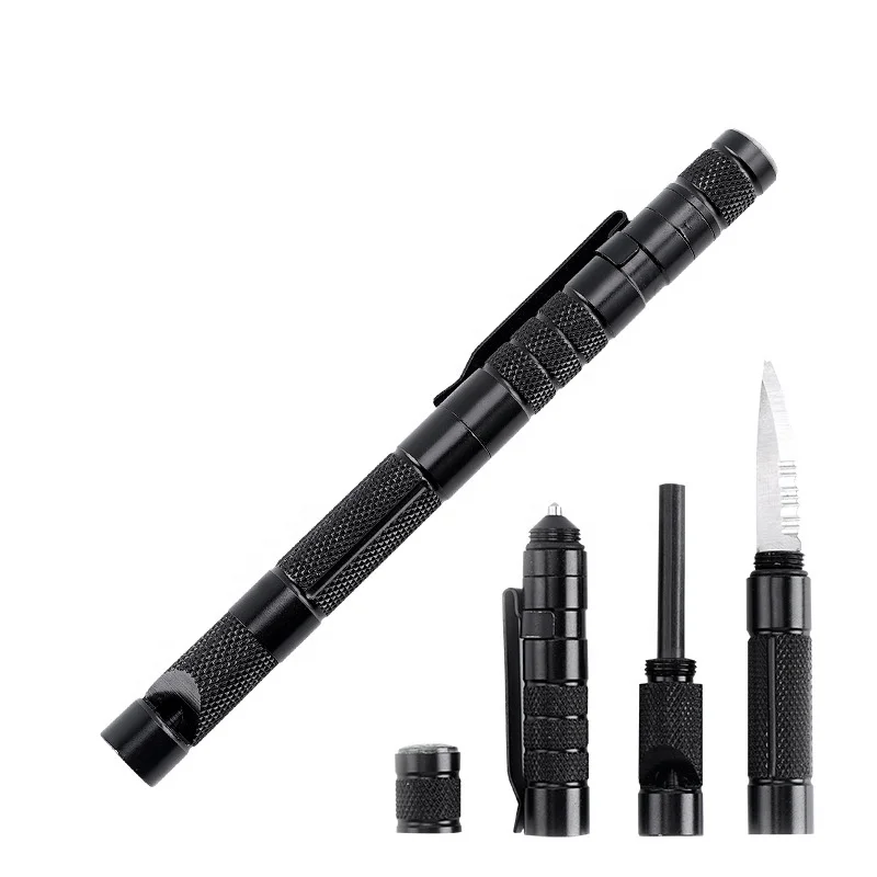 Профессиональная Военная многофункциональная ручка для самообороны 5 в 1 многофункциональная тактическая ручка для повседневного использования с магнитным чехлом