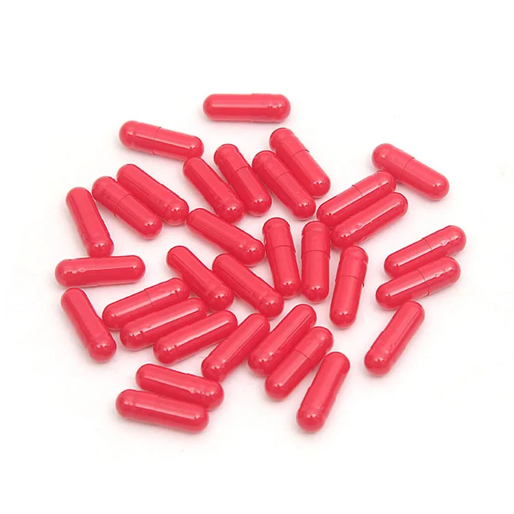 Hard Shell Size 0 High Quality Packing  Red White Capsule Pill