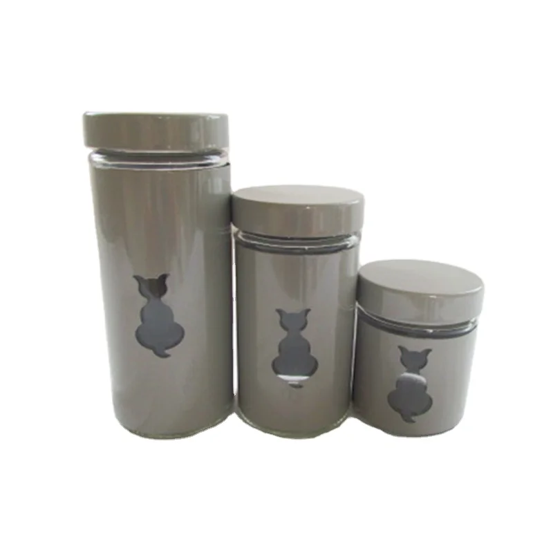 Color Metal Coated Glass Oil Vinegar Bottles Glass Spice Shaker