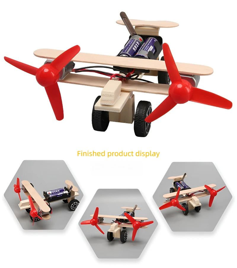 Kids Hot Children Educational Science Assembly DIY Double Propeller Glider Experiment Teaching Aids