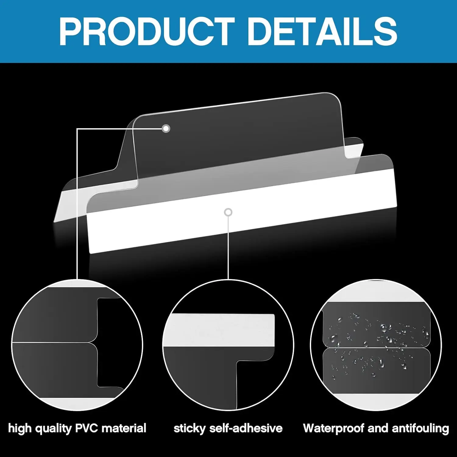 Clear Sticky Tab Plastic File Folder Tabs Insertable Self Adhesive Index Tabs with Printable Inserts for Notebooks