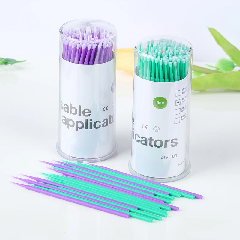 100pcs/box  Make up tools Cotton Swabs bulk eyelashes extensions tool cotton buds