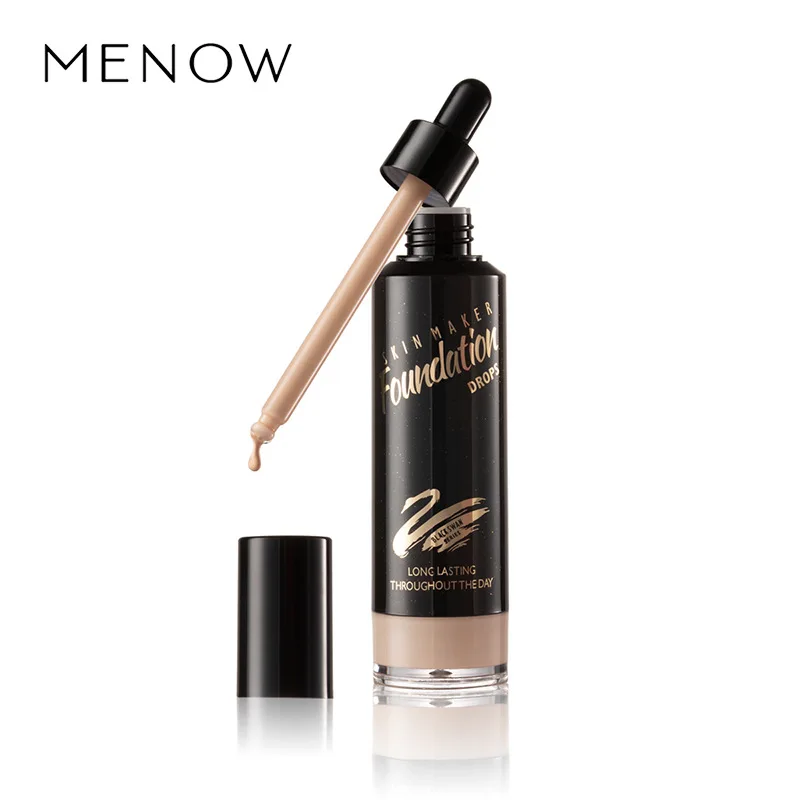 Refill makeup liquid foundation organic private label OEM long-lasting natural concealer 4 shades dark Dropper foundation