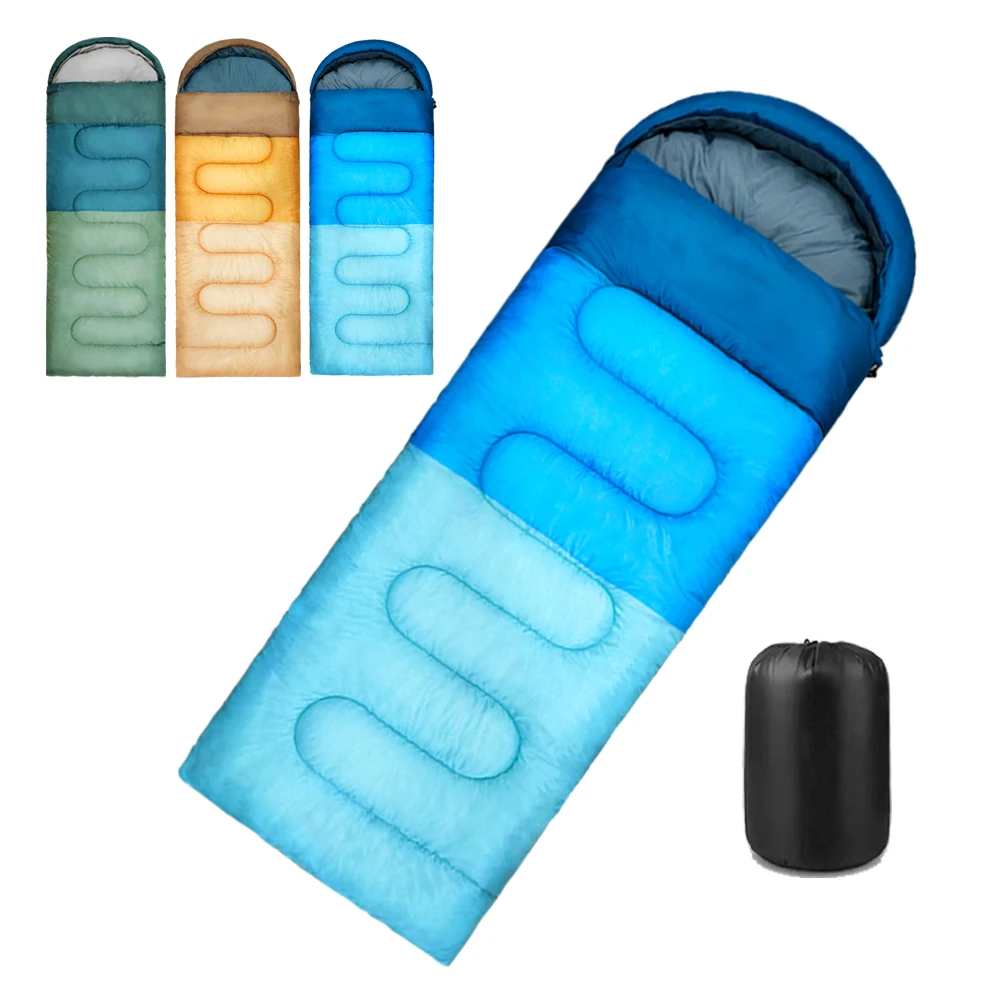 Wholesale Cheap Classic Adult Outdoor Waterproof Sleeping Bag Portable Polyester Envelop for Winter & Summer Camping