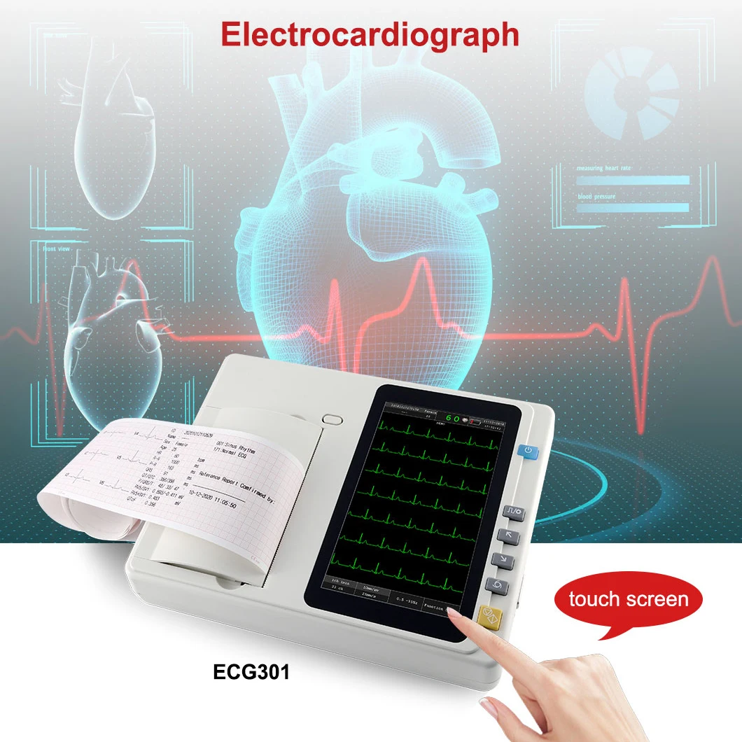 6 channel  monitor de paciente nibp spo2 ecg 24 hor portable ecg electrode production machine 6 channel portable ecg monitor