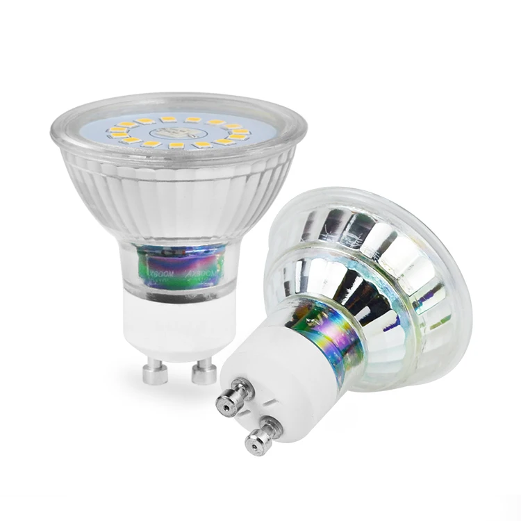 IP20 led spotlight gu10 5w glass aluminum plastic gu10 led bulbs for indoor lighting dimmable degree lamp