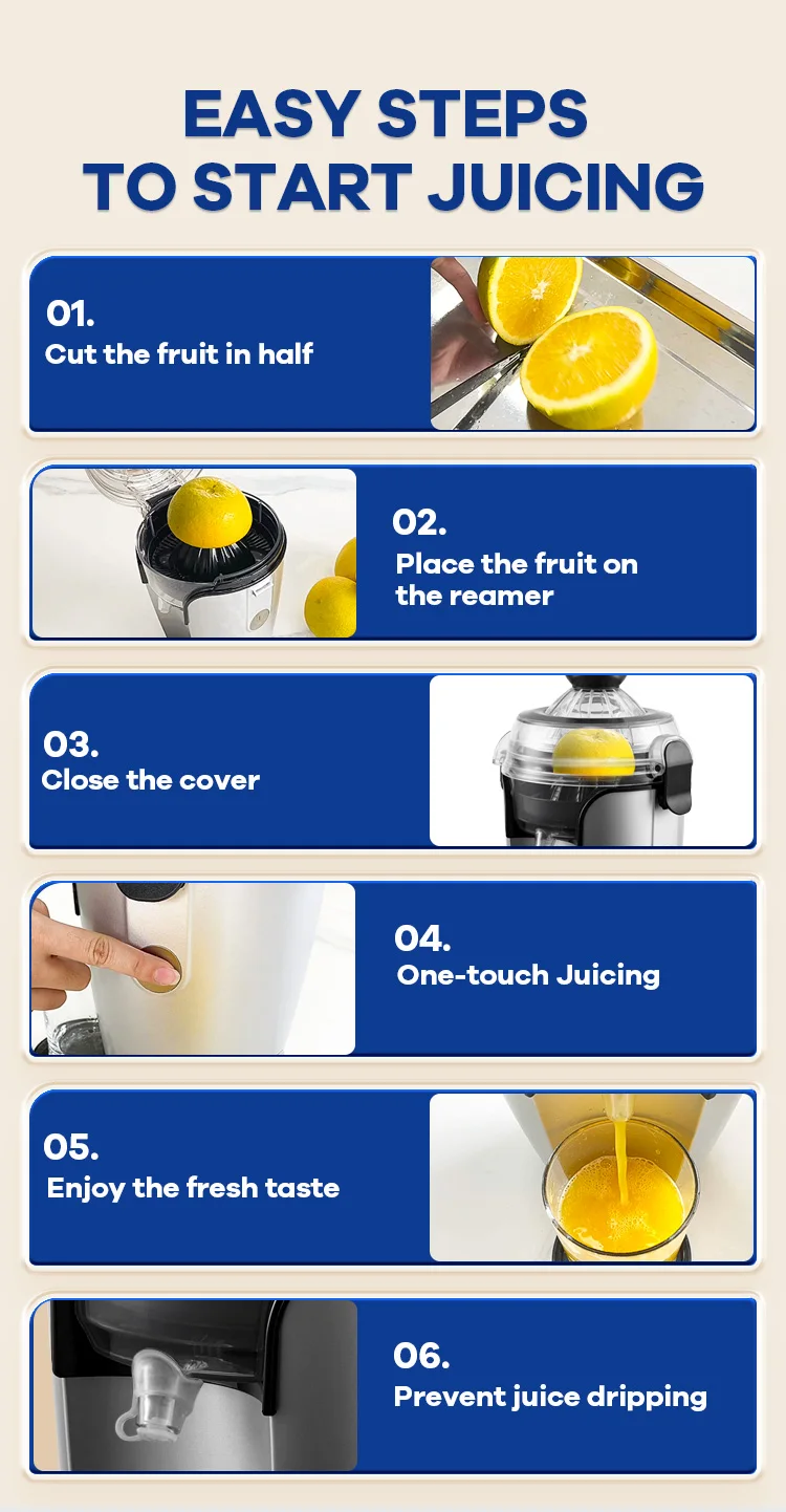 Factory Supply OEM Customized Fruit Juice Extractor Home Electric Fruit Orange Juicer