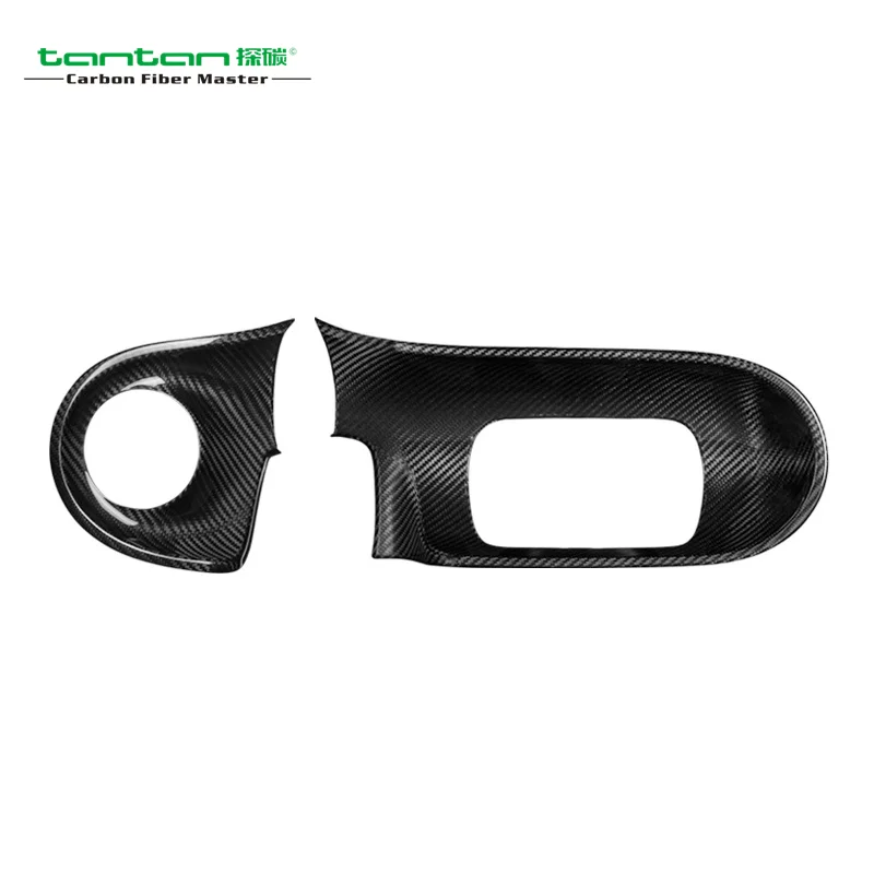 Carbon Fiber Dashboard Central Control Panel  For Smart 453 Fortwo Forfour Carbon Fiber Interior Accessories