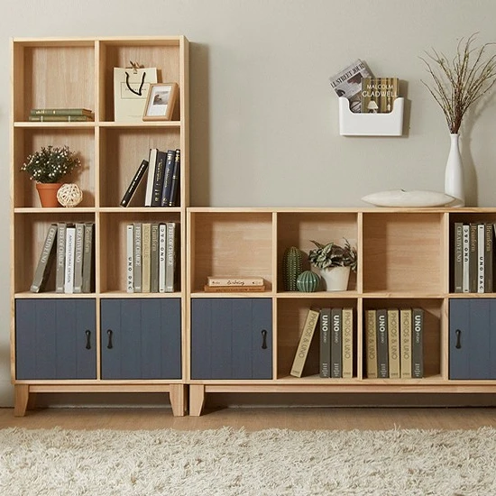 Latest Style Modern Customized Bookcase Cheap Factory High Quality Standing Bookshelf With Glass Doors