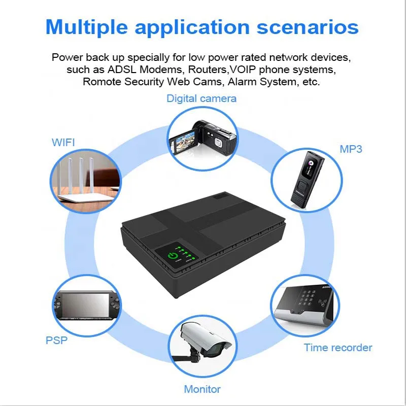 CW UPS Mini 5V 9V 12V 15V 24V 36W портативные мини для маршрутизатора Smart DC