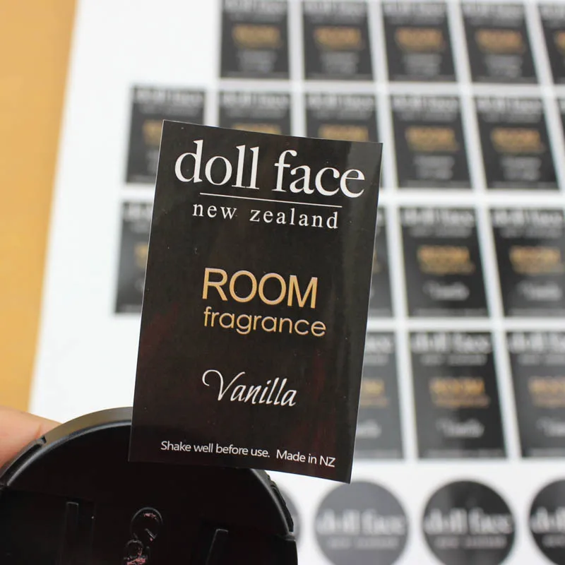 Custom laminated waterproof logo die cut vinyl sticker waterproof glass food jar label, printed  plastic vinyl label