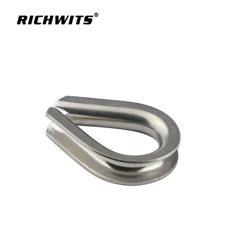 metal hardware thimble for wire rope cable stainless steel 316 rigging marine round thimble