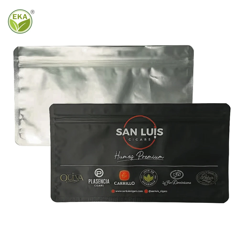 Child Resistant Mylar 5G 10G Plastic With Resealable Zipper Custom Logo Smoking Pipe Smell Proof Cigar Tobacco Pouch Bag