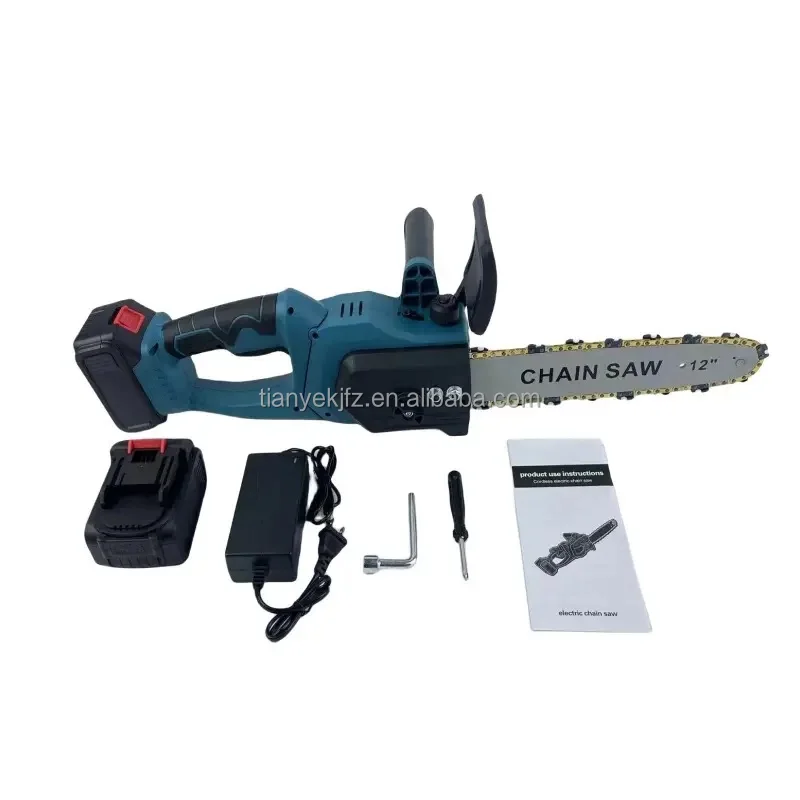 12inch Cordless Chain Saw Rechargeable Battery Portable Lithium Battery Chainsaw OEM TY Wood Cutting Machine Wood Saw Machines