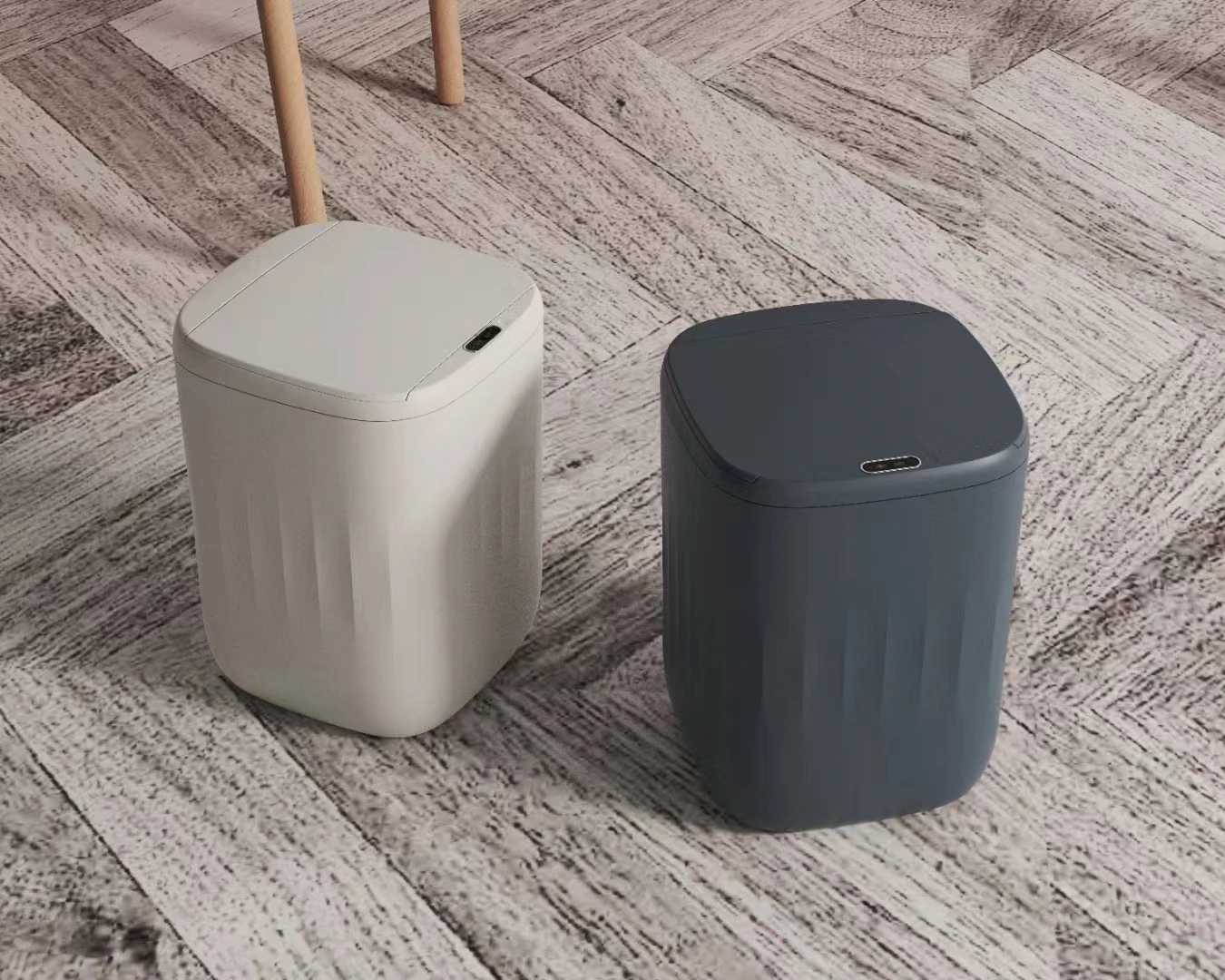 ABS plastic touchless large capacity infrared induction smart trash can is applied in bedroom, kitchen and office