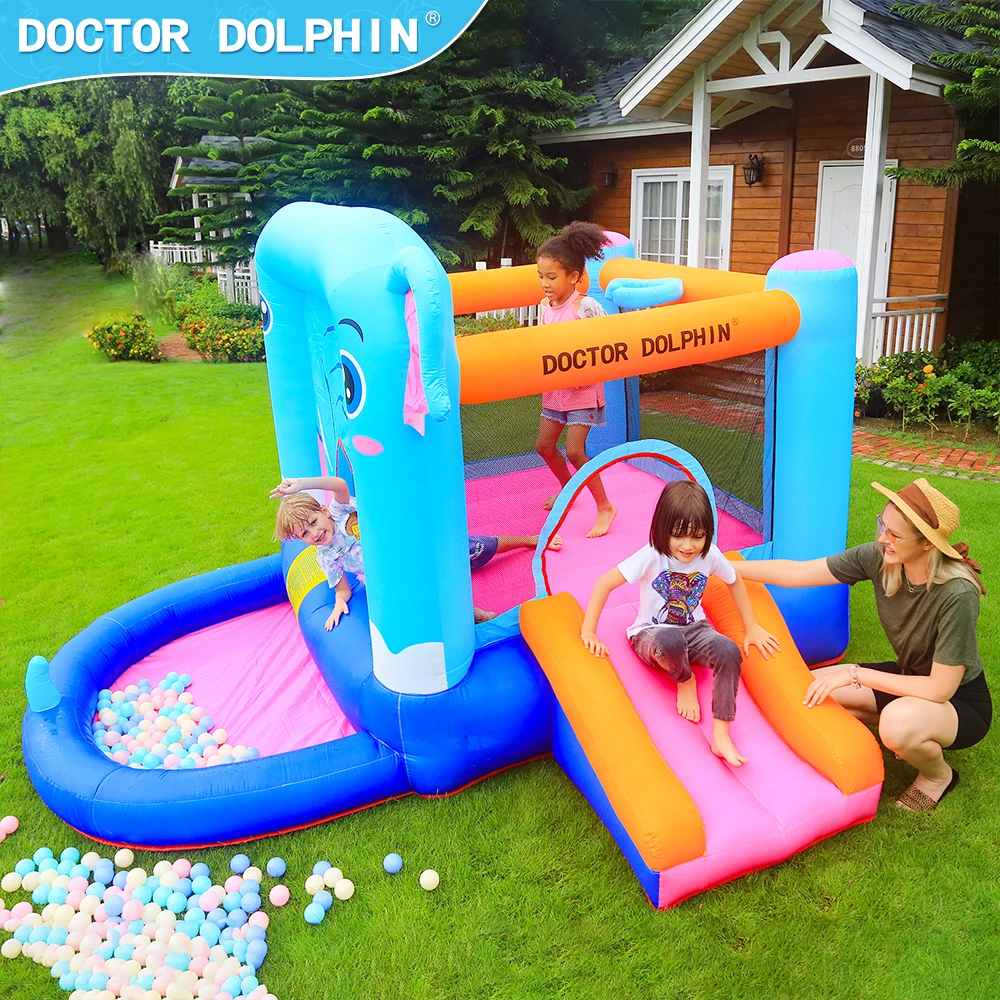 Wholesale Climbing Wall Bounce House Inflatable Water Slides With Swimming Pool For 3 Kids