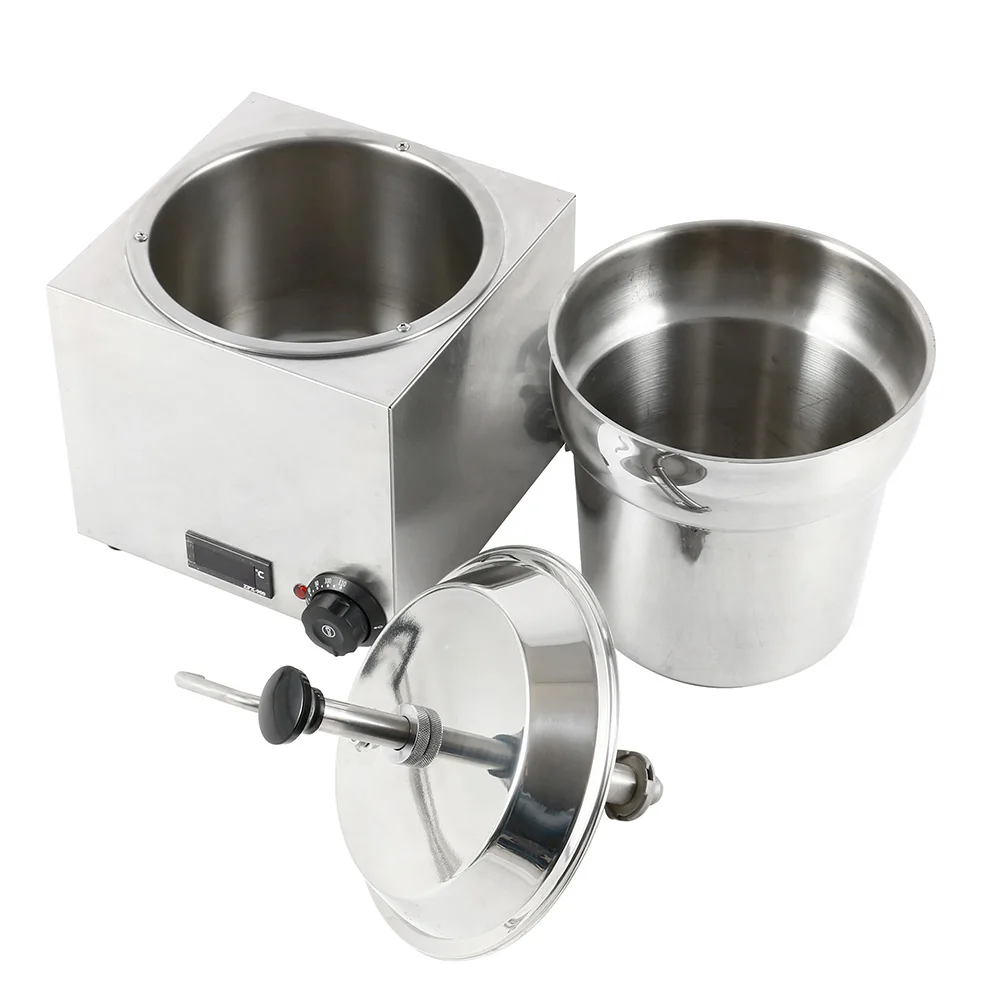 Stainless Steel Cheese & Butter Dispenser Kitchen Food Heater Machine with Pump 220V Nacho Cheese & Fudge Dispenser