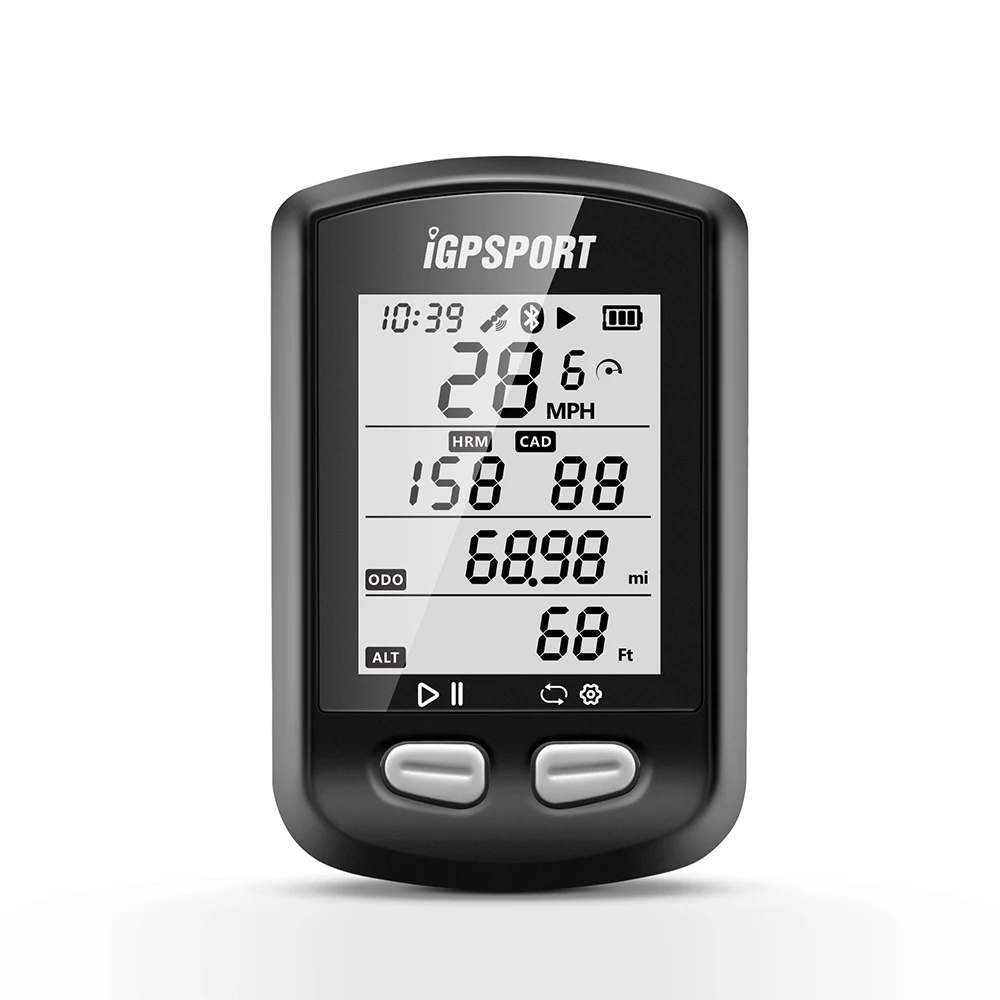 Компьютер велосипедный IGPSPORT IGS10S, беспроводной GPS-Секундомер с датчиком частоты вращения педалей, С Пульсометром